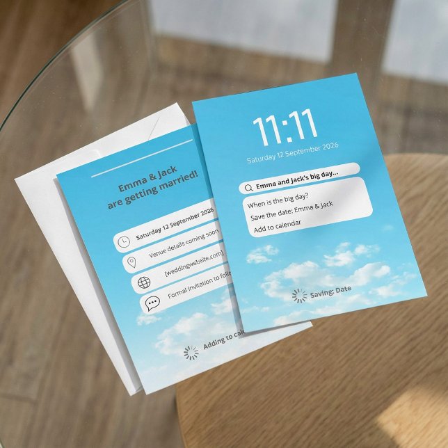 Invitación La divertida pantalla de bloqueo telefónico guarda (Funny Phone Lock Screen save the date Invitation)