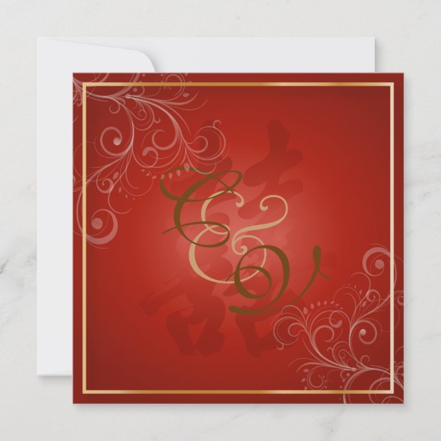 Invitación La doble felicidad de PixDezines, el Boda chino (Anverso)
