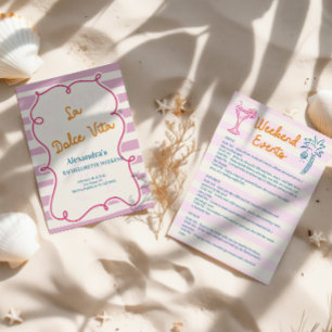 Invitación La Dolce Vita Bachelorette Weekend