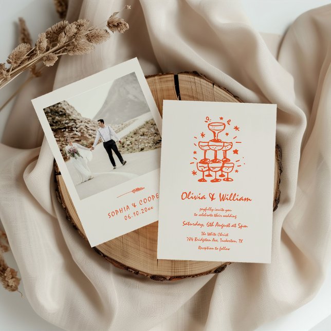 Invitación La Dolce Vita Boda de mano moderna (Subido por el creador)