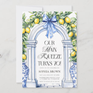 Invitación La Dolce Vita Citrus Greenery 70 cumpleaños