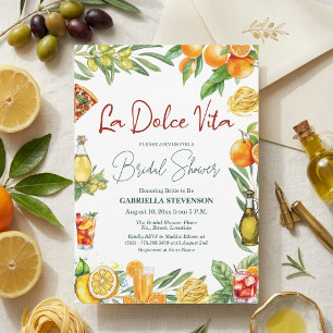 Invitación La Dolce Vita Cóctel Italiano Despedida de Soltera