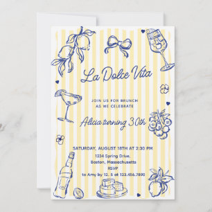 Invitación La Dolce Vita (cualquier edad) Fiesta de cumpleaño
