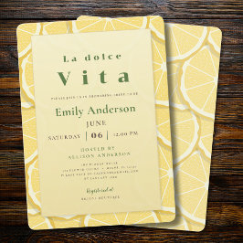 Invitación La Dolce Vita Despedida de Soltera | Limón Amalfit