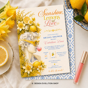 Invitación La Dolce Vita Despedida de Soltera Limones y Amor