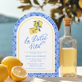 Invitación La Dolce Vita Ducha de Novias Mediterránea