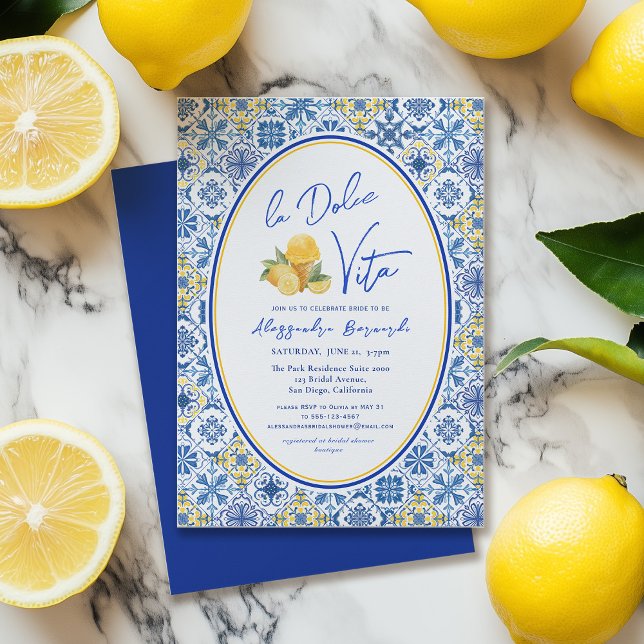 Invitación La Dolce Vita Ducha Italiana de Novias (Subido por el creador)
