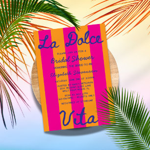 Invitación La Dolce Vita Fantasía Bridal Shower Atardecer Ita
