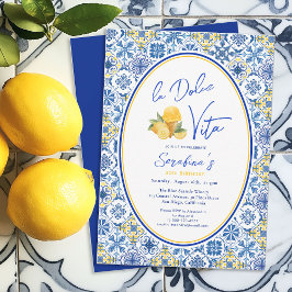 Invitación La Dolce Vita fiesta de cumpleaños de verano en el
