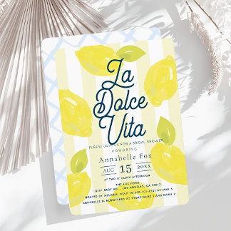 Invitación La Dolce Vita Hand-Painted Lemon Bridal Shower