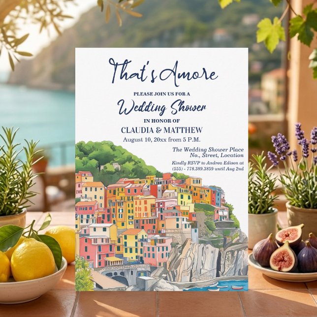 Invitación La Dolce Vita Italian Riviera Wedding Shower (Subido por el creador)