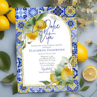 La Dolce Vita Italiana Lemons Tiles Bridal Shower