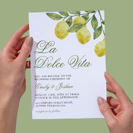 Invitación La Dolce Vita Lemon Branch Elegant Wedding
