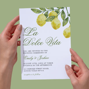 Invitación La Dolce Vita Lemon Branch Elegant Wedding