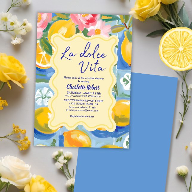 Invitación La dolce vita Lemon Bridal Italiano (Subido por el creador)