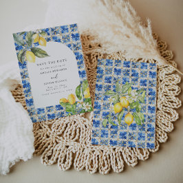 Invitación La Dolce Vita Lemon Citrus Guardar La Fecha