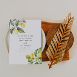 Invitación La Dolce Vita Lemon Citrus Guardar La Fecha