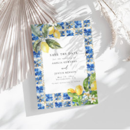 Invitación La Dolce Vita Lemon Citrus Guardar La Fecha