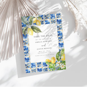 Invitación La Dolce Vita Lemon Citrus Guardar La Fecha