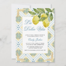 La Dolce Vita Lemon ducha de novia temática italia