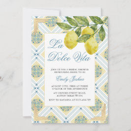 Invitación La Dolce Vita Lemon ducha de novia temática italia