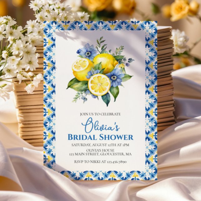 Invitación La Dolce Vita Lemon floral Ducha nupcial (Subido por el creador)