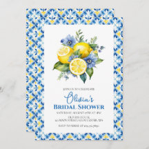 La Dolce Vita Lemon floral Ducha nupcial