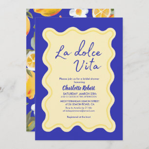 Invitación La dolce vita Lemon Italiano Ducha de novia
