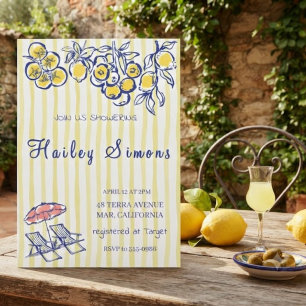 Invitación La Dolce Vita Limón Amarillo Italiano