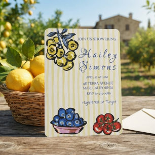 Invitación La Dolce Vita Limón Amarillo Italiano