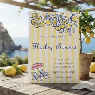 Invitación La Dolce Vita Limón Amarillo Italiano