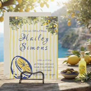 Invitación La Dolce Vita Limón Amarillo Italiano