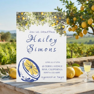 Invitación La Dolce Vita Limón Amarillo Italiano