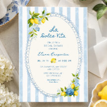 La dolce vita limón azul hydrangea baby shower 
