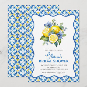 Invitación La Dolce Vita Limón Bridal Shower floral