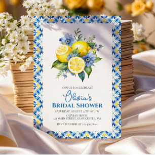 Invitación La Dolce Vita Limón Bridal Shower floral