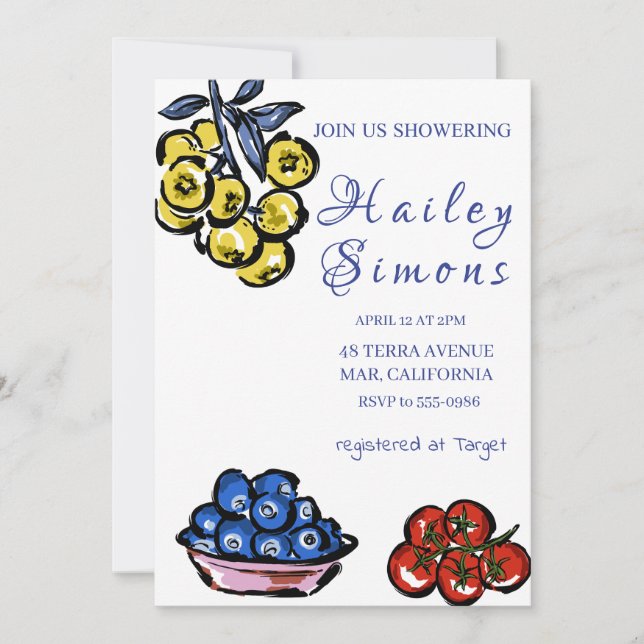 Invitación La dolce vita limón italiano amarillo (Anverso)