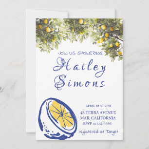 Invitación La dolce vita limón italiano amarillo