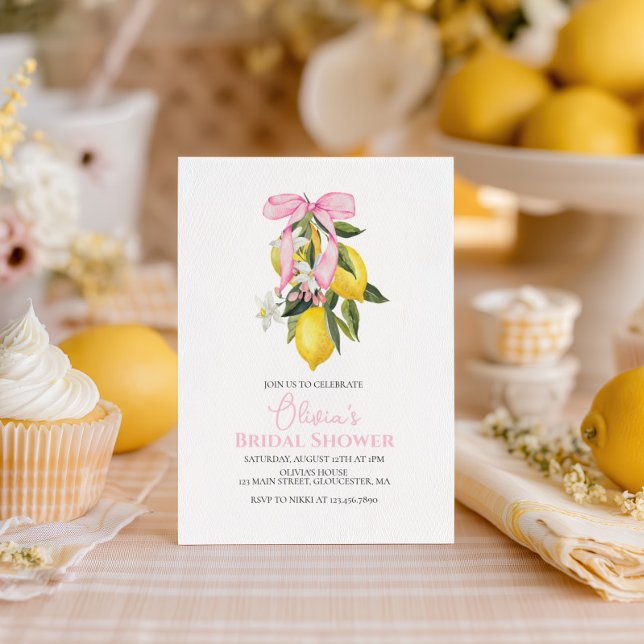 Invitación La Dolce Vita Limón Rosa Arco Despedida de Soltera (Subido por el creador)