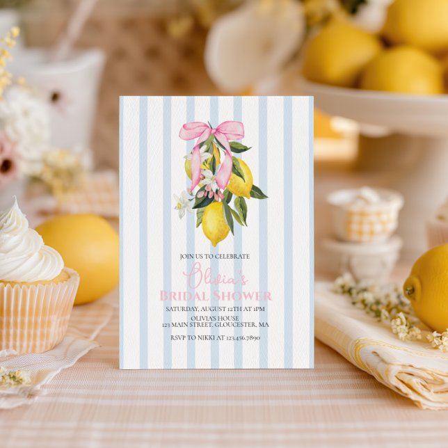 Invitación La Dolce Vita Limón Rosa Arco Despedida de Soltera (Subido por el creador)
