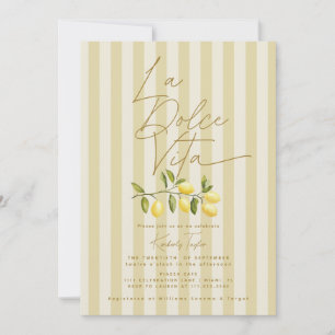 Invitación La Dolce Vita Limones Ducha Nupcial Italiana