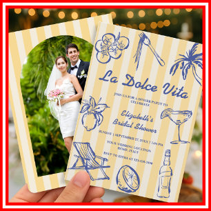 Invitación La Dolce Vita Limones Italian Despedida de Soltera