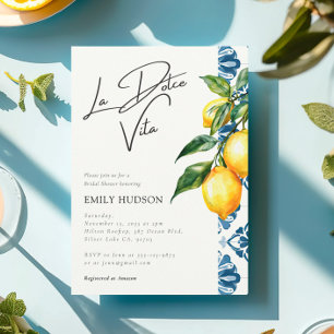 Invitación La Dolce Vita Positano Ducha Italiana de Novias