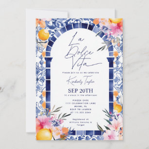 Invitación La Dolce Vita Positano Ducha Italiana de Novias