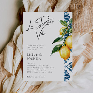 Invitación La Dolce Vita Positano Fiesta de compromiso italia