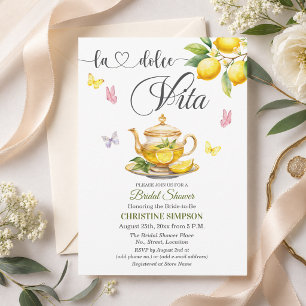 Invitación La Dolce Vita Tetera de Limón para Despedida de So