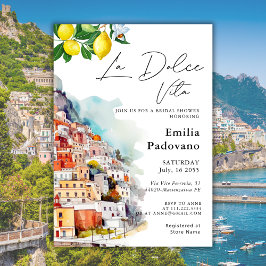 Invitación La Dolce Vita Verano Ducha de Novias Italiana