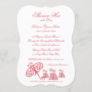 Invitación La ducha con amor, ducha de novia