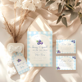 Invitación La ducha de bebé azul