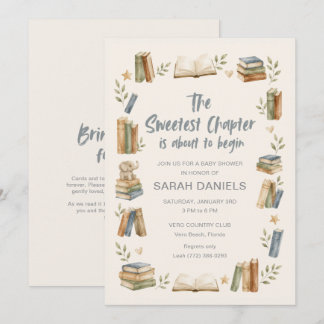 Invitación La Ducha de Bebé del Capítulo Más Dulce